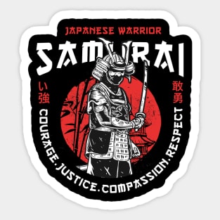 Japanese Warrior Samurai Sticker